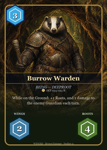 WINGED Karte Burrow Warden