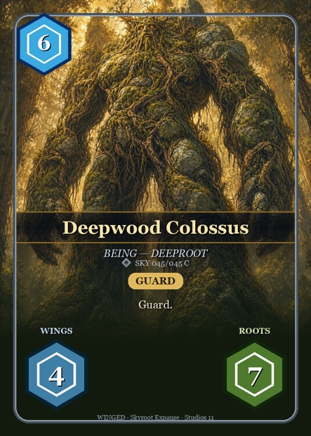 WINGED Karte Deepwood Colossus