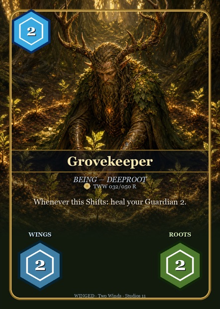 WINGED Karte Grovekeeper — Deeproot