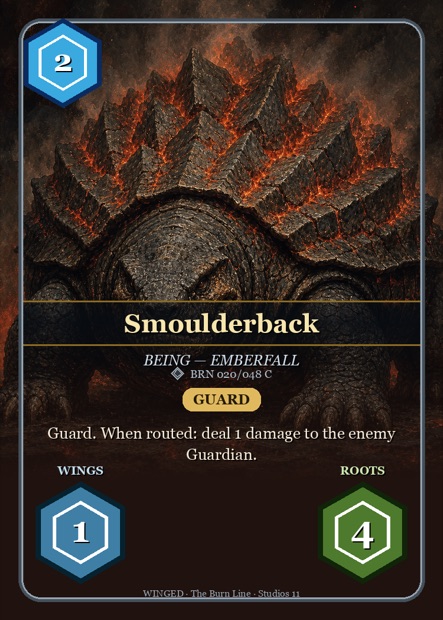 WINGED Karte Smoulderback — Ember
