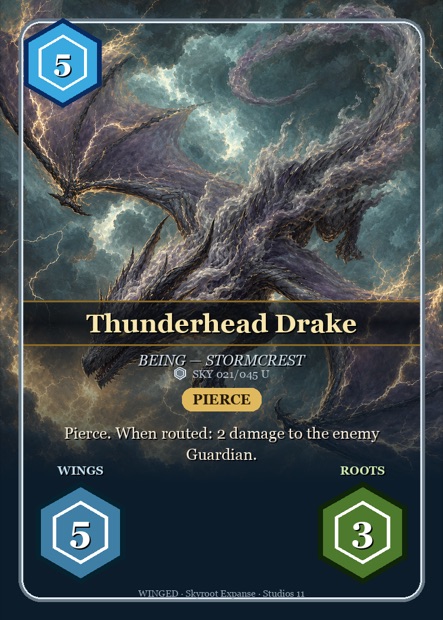 WINGED Karte Thunderhead Drake