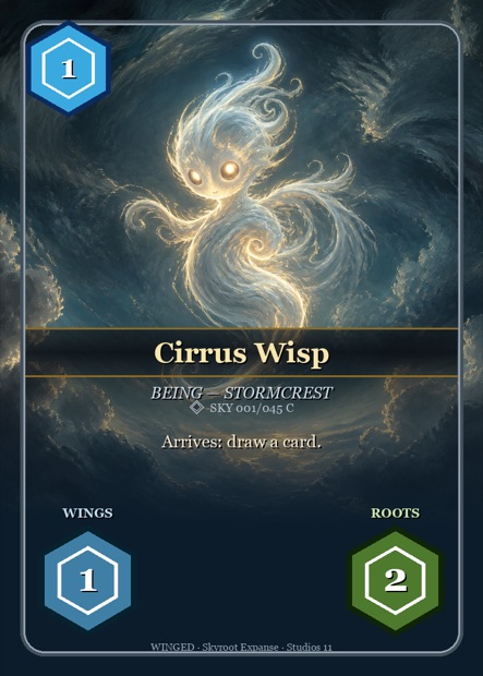 WINGED Karte Cirrus Wisp